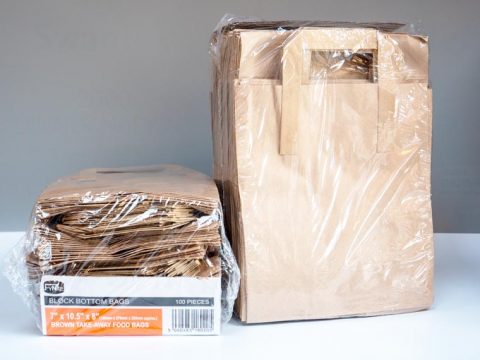 BAGS  BROWN WITH HANDLE