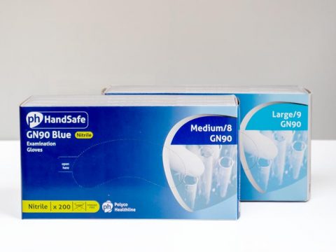 GLOVES NITRILE BLUE POWDER FREE